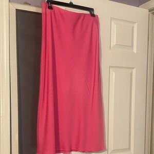 A New Day Vibrant Pink Maxi Skirt
